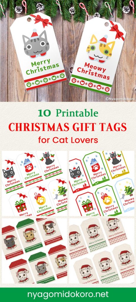 10 Printable Christmas Gift Tags for Cat Lovers