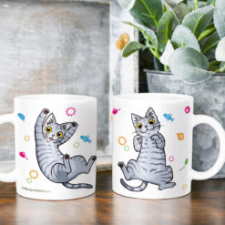 Tabby cat coffee mug