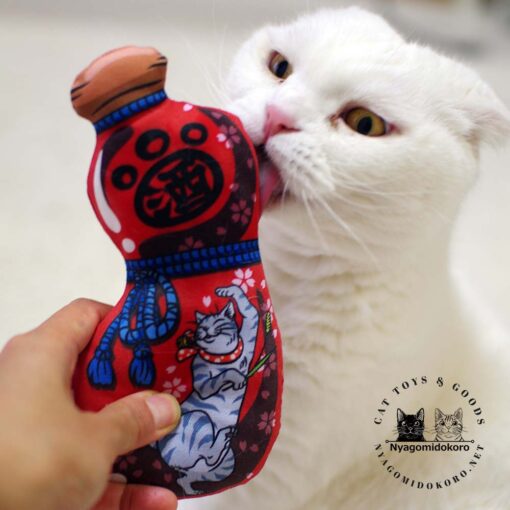 Gourd Sake Bottle shaped Cat Toy with Silvervine