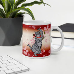 Sakura & Tabby Cat Coffee Mug