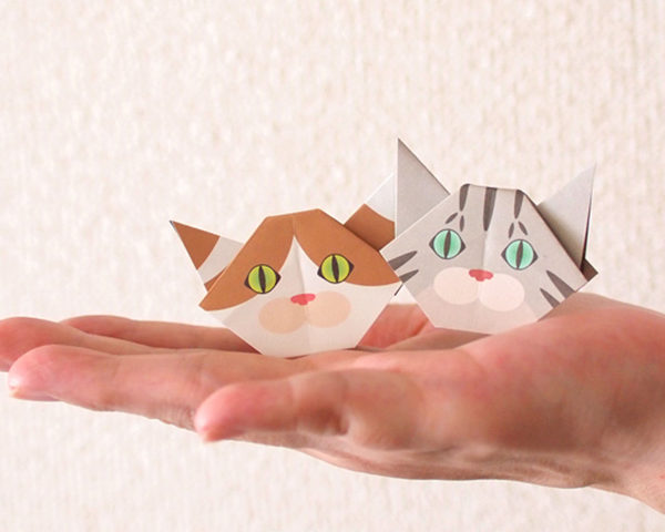 可愛い!簡単!猫を折る専用の折り紙