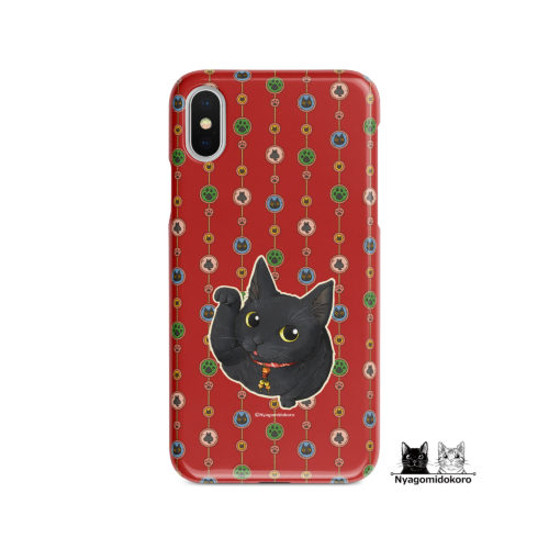 iPhoneハードケース　招き黒猫